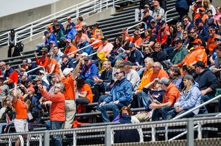 Syracuse fans didn't have much to cheer about — the Orange committed 17 turnovers and nearly lost to an unranked team. 