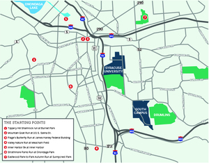 The Syrathon series is composed of seven different races that take runners on a tour of Syracuse.