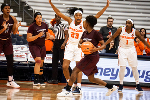 The Orange pushed its guards farther out in the second half to take away 3-point opportunities.