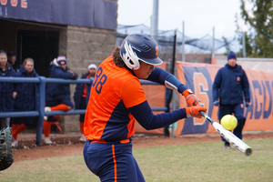 Faith Cain went 3 for 3 in the first game against Canisius. 