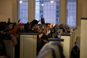 University administrators will engage with campus community members following the publication of a second Theta Tau video. Pictured above is the second Hendricks Chapel forum that was held on Wednesday.