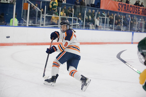 Allie Munroe, pictured earlier this season, leads Syracuse in points (17) and blocks (56). 