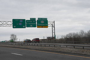 Jim Boeheim's vehicle struck two men along Interstate 690 near Thompson Road on Wednesday night. 