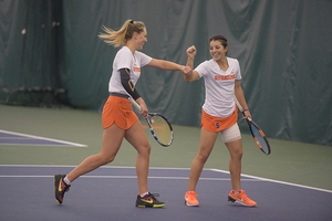 Syracuse's top doubles pairing moved down one spot on the latest rankings.