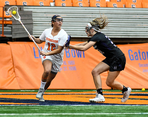 Nicole Levy evades a defender in Syracuse's win over Northwestern.