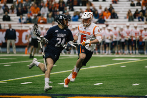 Hobart, pictured last season against Syracuse, has the second-best offense in the country. 