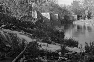 Photographer Bruce G. Harvey took black and white images of natural and human-made waterways, structures like aqueducts, locks, dams and other New York water resources.