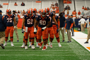 Despite injuries to key rotational players Chris Bleich and Carlos Vetorrello, which led freshman Josh Ilaoa and Kalan Ellis to fill in, the Syracuse offensive line had a solid season.