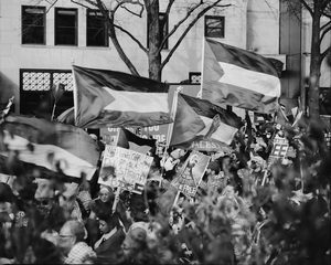 Photojournalist Kholood Eid describes a protest she documented in January. The protestors gathered in Washington D.C. to call for a ceasefire in Gaza.