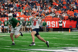 Luke Rhoa scored three goals in Syracuse's 24-5 season-opening win over Jacksonville, its largest margin of victory since 2022.