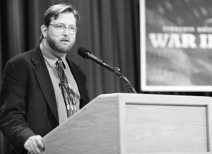 Keith Watenpaugh speaks as part of the War in Iraq lecture series.