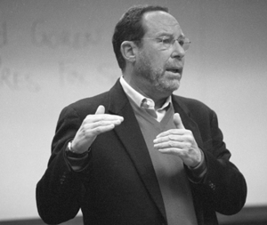 Ed Goren, president of Fox Sports, speaks in Newhouse.