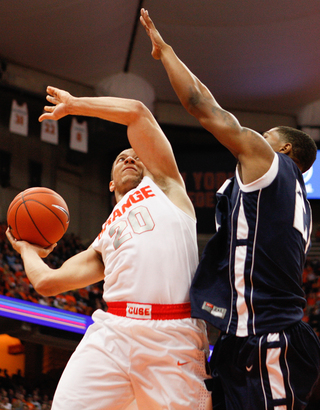 Brandon Triche attempts a layup.