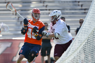 Randy Staats tries to get past a defender. He had a goal and three assists. 