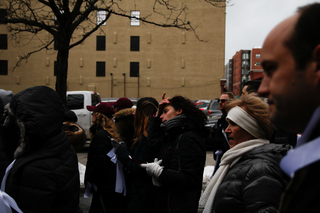 The march began in Clinton Square and went to the Marriott Syracuse Downtown. 