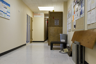 Classroom technology improvements are taking place inside Link Hall this summer. Photo taken July 5, 2017