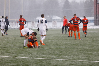 Jonathan Hagman fell to the ground and cried following the Orange's loss.