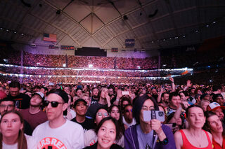 Thousands of people pack the JMA Wireless Dome for the Red Hot Chili Peppers concert. Fans began to arrive for the concert starting at 4 p.m. on Friday. 